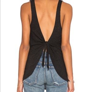 Lanston Tie Back tank in faded black